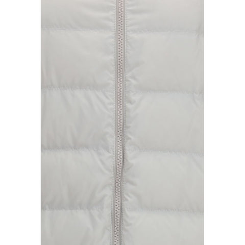 Gray Polyester Full-Length Jacket