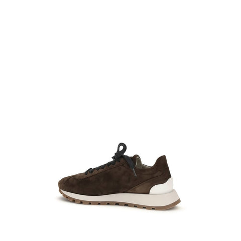 Brown Calf Leather Bos Taurus Athletic Sneakers