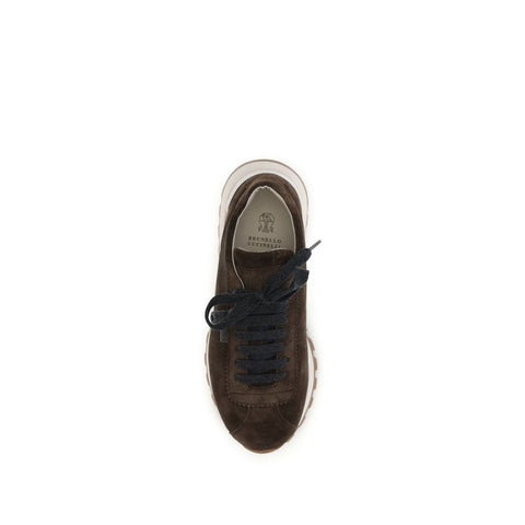 Brown Calf Leather Bos Taurus Athletic Sneakers
