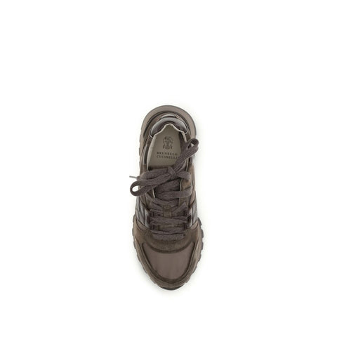 Brown Calf Leather Bos Taurus Athletic Sneakers