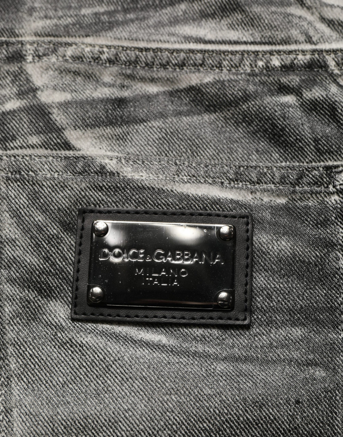 Grey Washed Mid Waist Straight Denim Jeans
