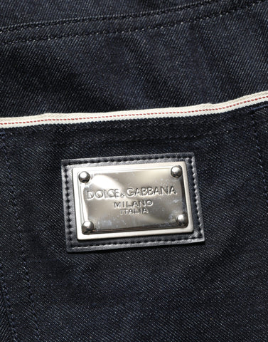 Black Cotton Mid Waist Classic Men Denim Jeans