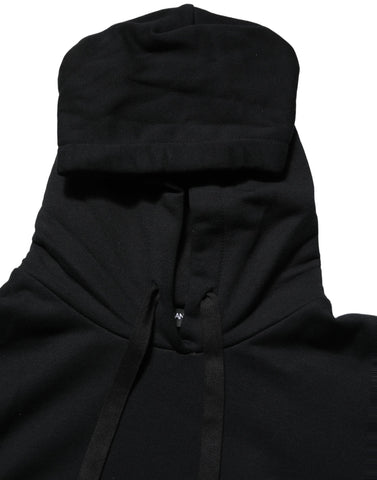 BlackWhite Appliqué Hooded Sweatshirt Sweater