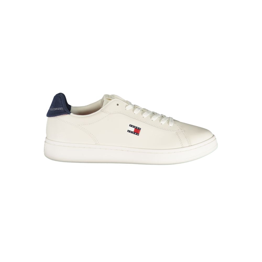 White Polyurethane Men's Sneaker