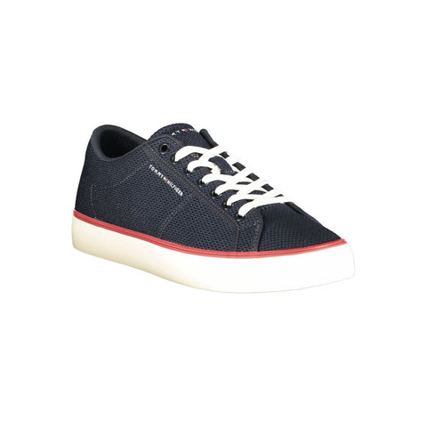 Blue Polyester Men's Sneaker