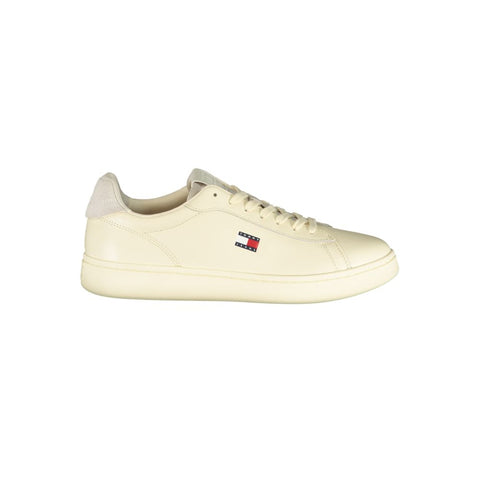 White Polyurethane Men's Sneaker