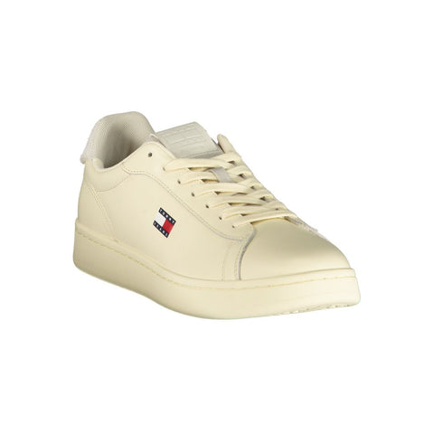 White Polyurethane Men's Sneaker