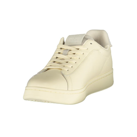 White Polyurethane Men's Sneaker