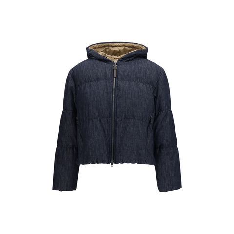Blue Cotton Shell Jacket