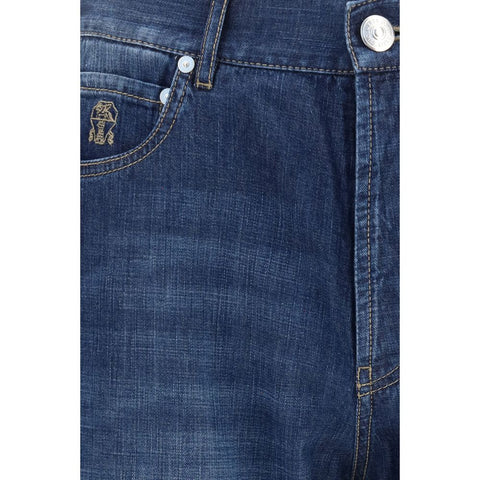 Blue Cotton Jeans Denim