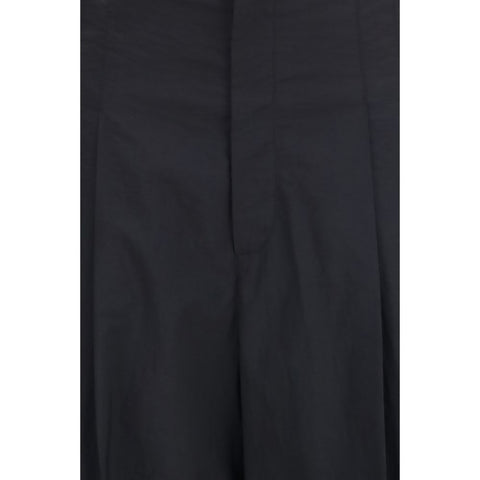 Black Cotton Casual Pants