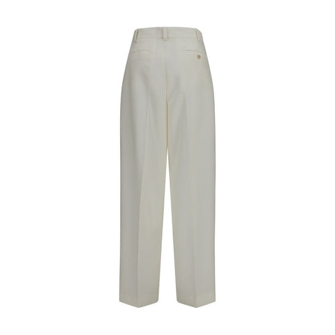 White Wool Oves Aries Casual Pants