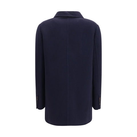 Blue Wool Oves Aries Full-Length Jacket