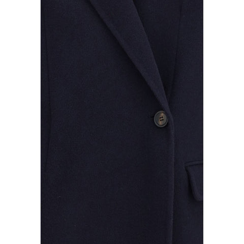Blue Wool Oves Aries Full-Length Jacket
