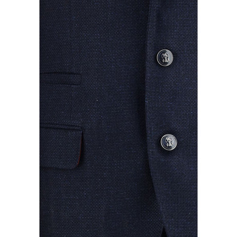Blue Wool Oves Aries Two-Piece Suit