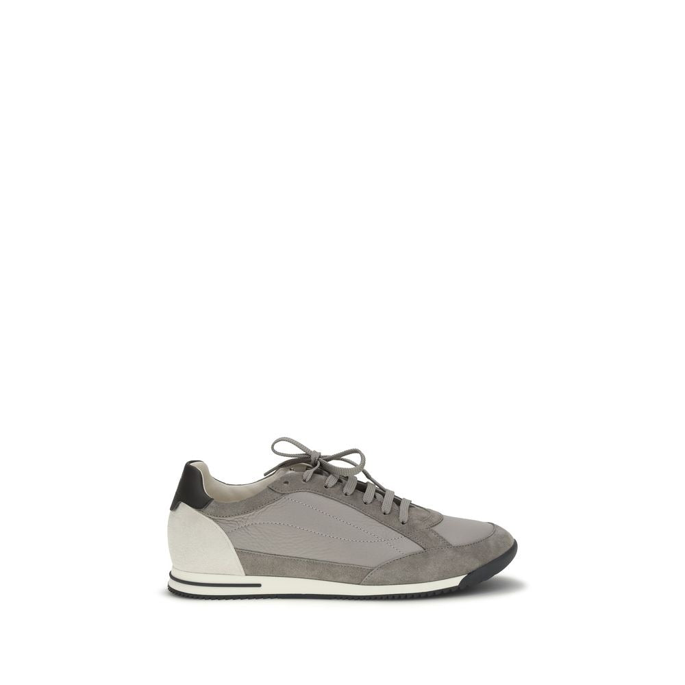 Gray Calf Leather Bos Taurus Sneakers