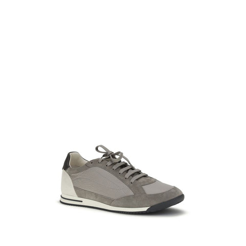 Gray Calf Leather Bos Taurus Sneakers
