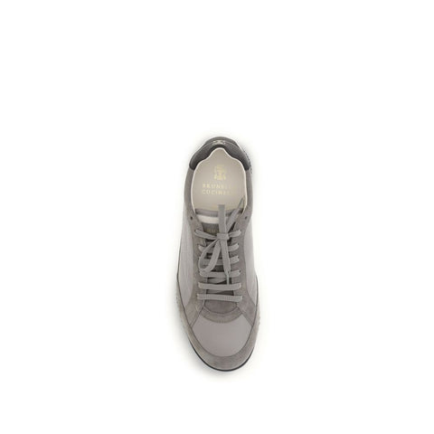 Gray Calf Leather Bos Taurus Sneakers