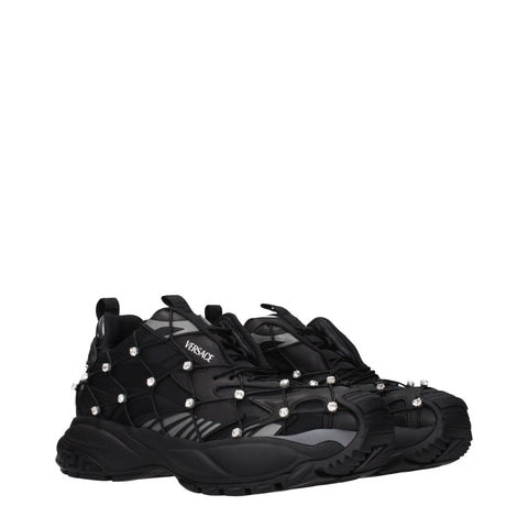 Black Fabric Sneakers