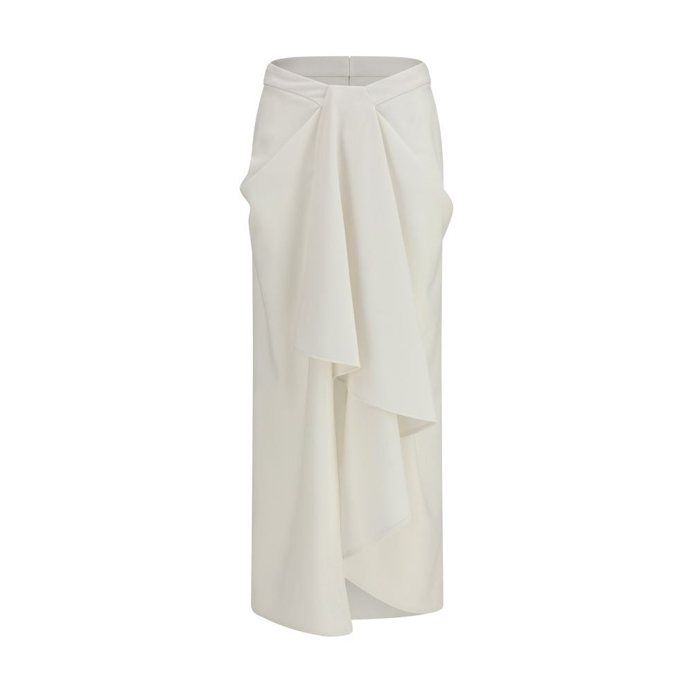 White Wool Oves Aries Long Skirt