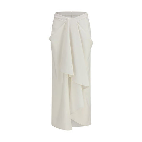 White Wool Oves Aries Long Skirt
