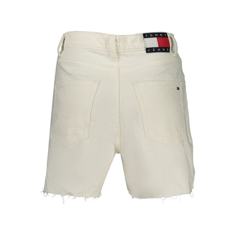 White Cotton Women Shorts