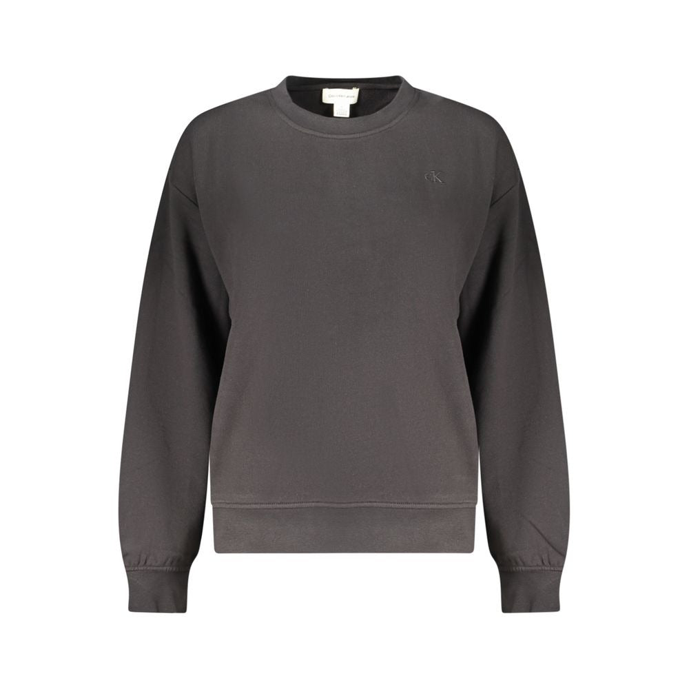 Black Cotton Womens Sweatshirt