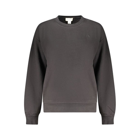Black Cotton Womens Sweatshirt