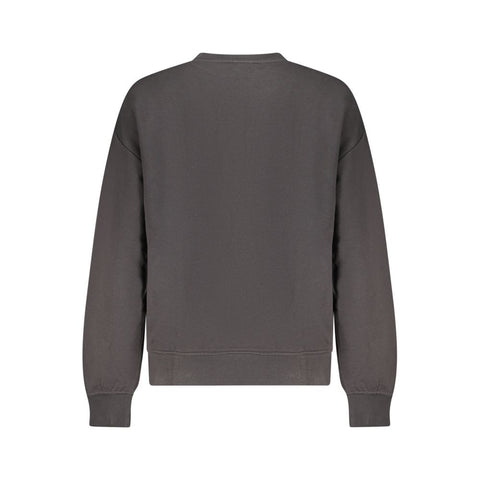 Black Cotton Womens Sweatshirt