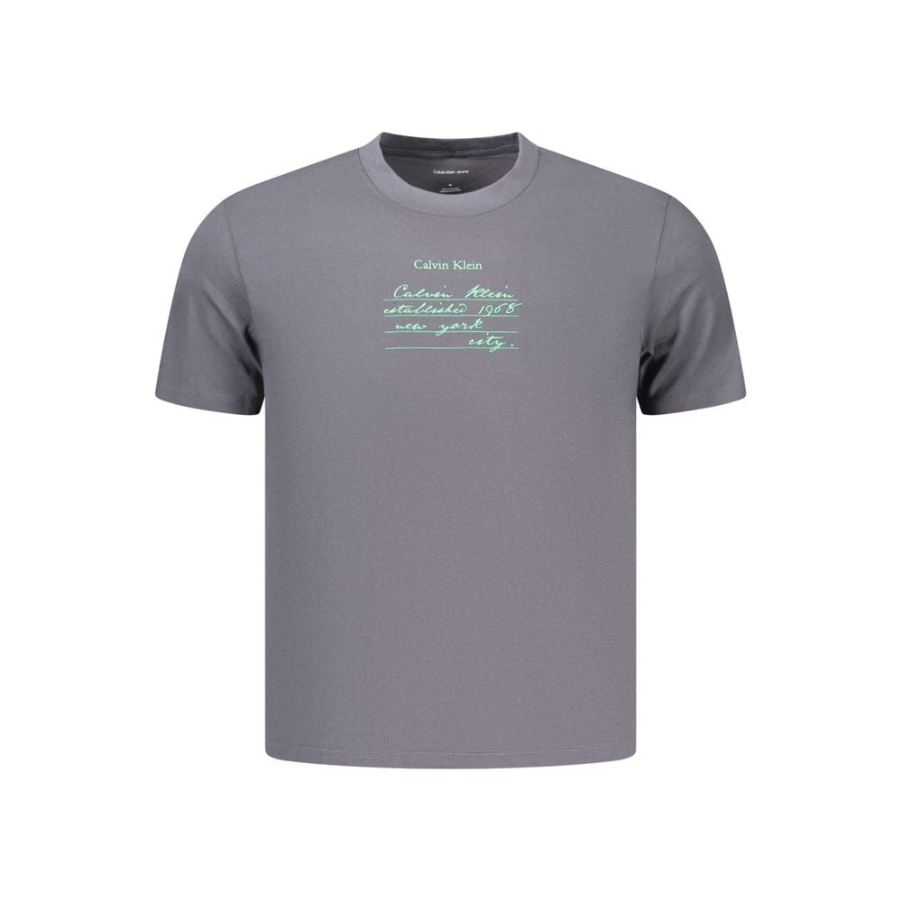 Gray Cotton Men's T-Shirt