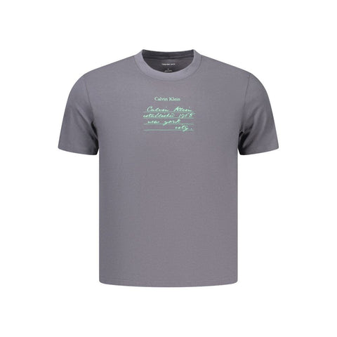 Gray Cotton Men's T-Shirt