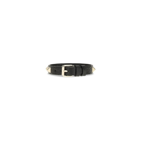 Black Calf Leather Bos Taurus Bracelet