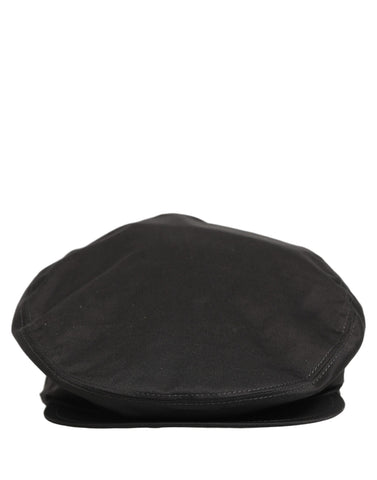 Men Black Cotton Stretch Newsboy Cloth Capello Hat