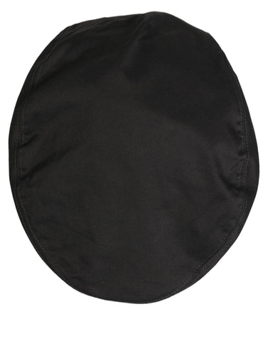 Men Black Cotton Stretch Newsboy Cloth Capello Hat
