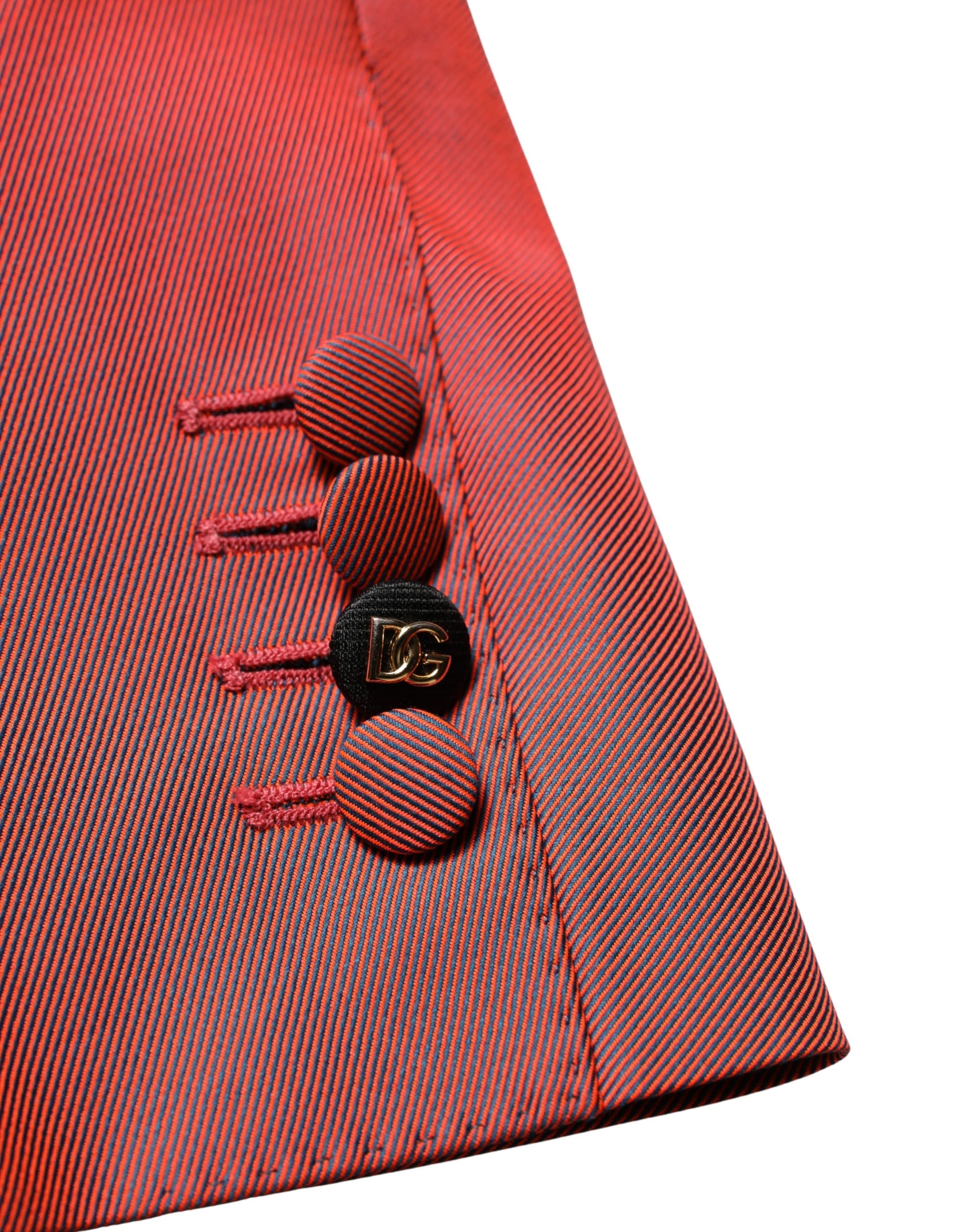 Red Wool Single Breasted Men Blazer Jacket