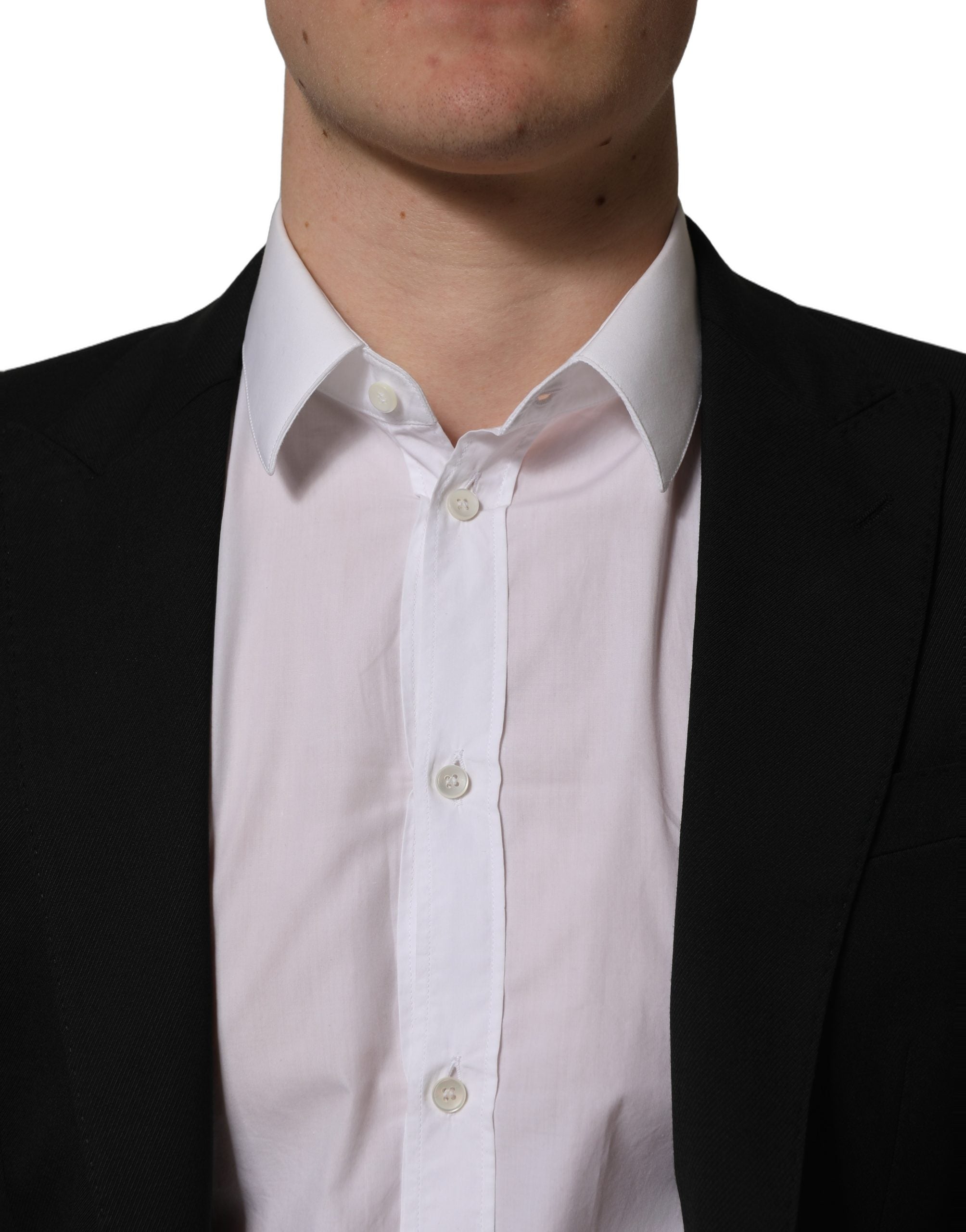 Black Polyester Single Breasted Blazer Jacket