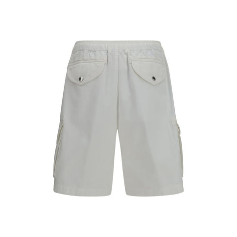 White Cotton Bermuda Shorts
