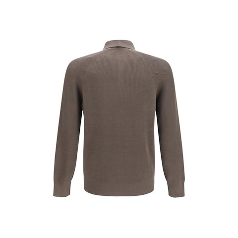 Brown Cotton Polo Shirt