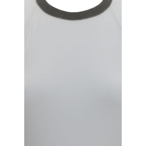 White Polyamide One-Piece Swimsuit