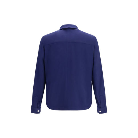 Blue Cashmere Full-Length Jacket
