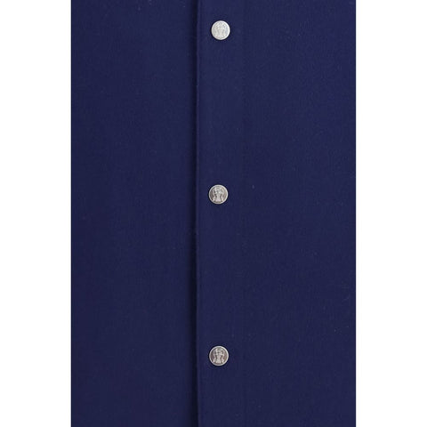 Blue Cashmere Full-Length Jacket