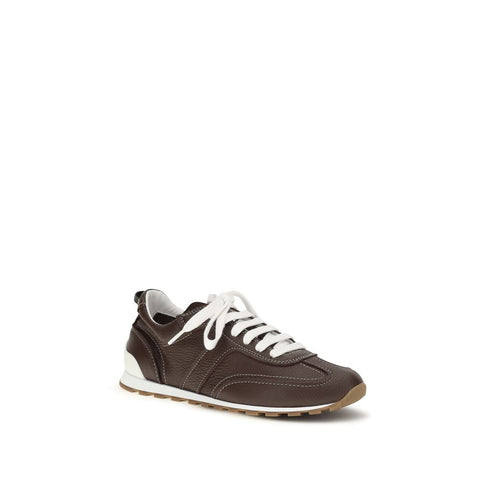 Brown Calf Leather Bos Taurus Athletic Sneakers