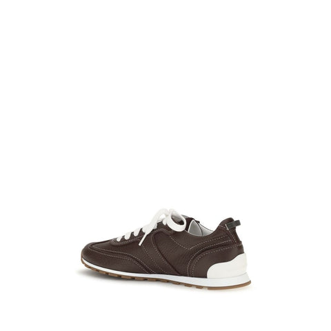 Brown Calf Leather Bos Taurus Athletic Sneakers