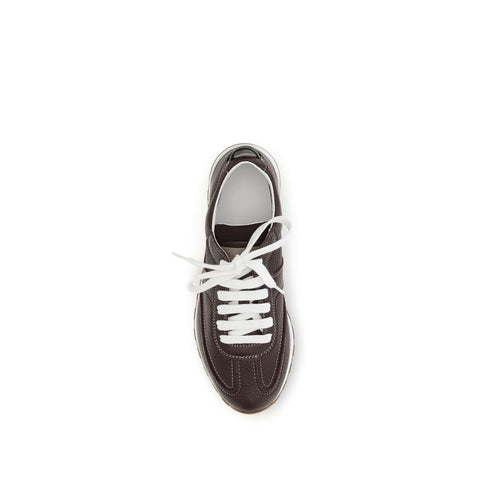 Brown Calf Leather Bos Taurus Athletic Sneakers