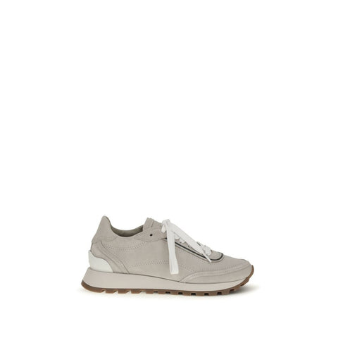 Gray Calf Leather Bos Taurus Athletic Sneakers