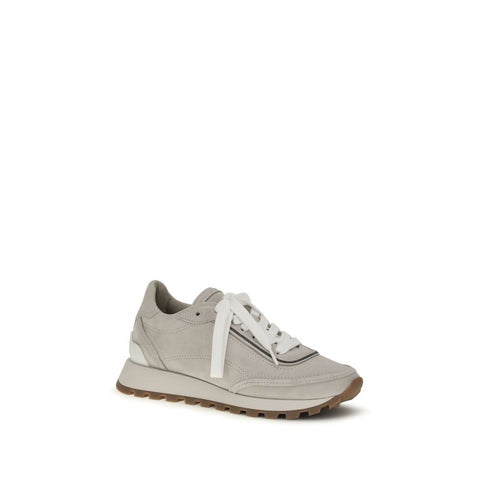 Gray Calf Leather Bos Taurus Athletic Sneakers
