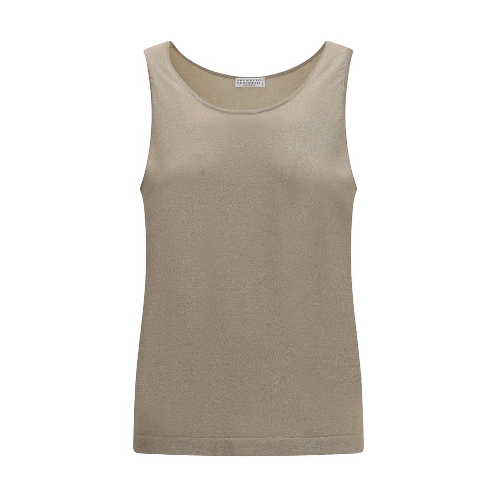 Beige Cashmere Tank Tops