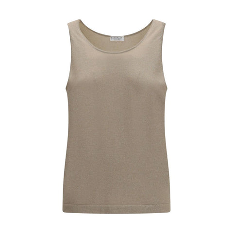 Beige Cashmere Tank Tops