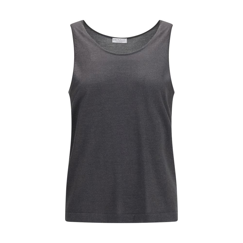 Gray Cashmere Tank Tops