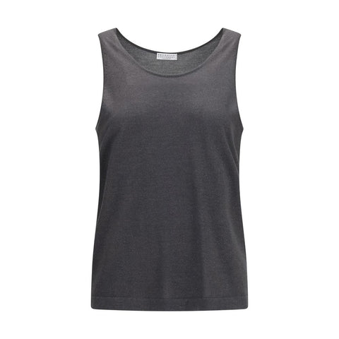 Gray Cashmere Tank Tops